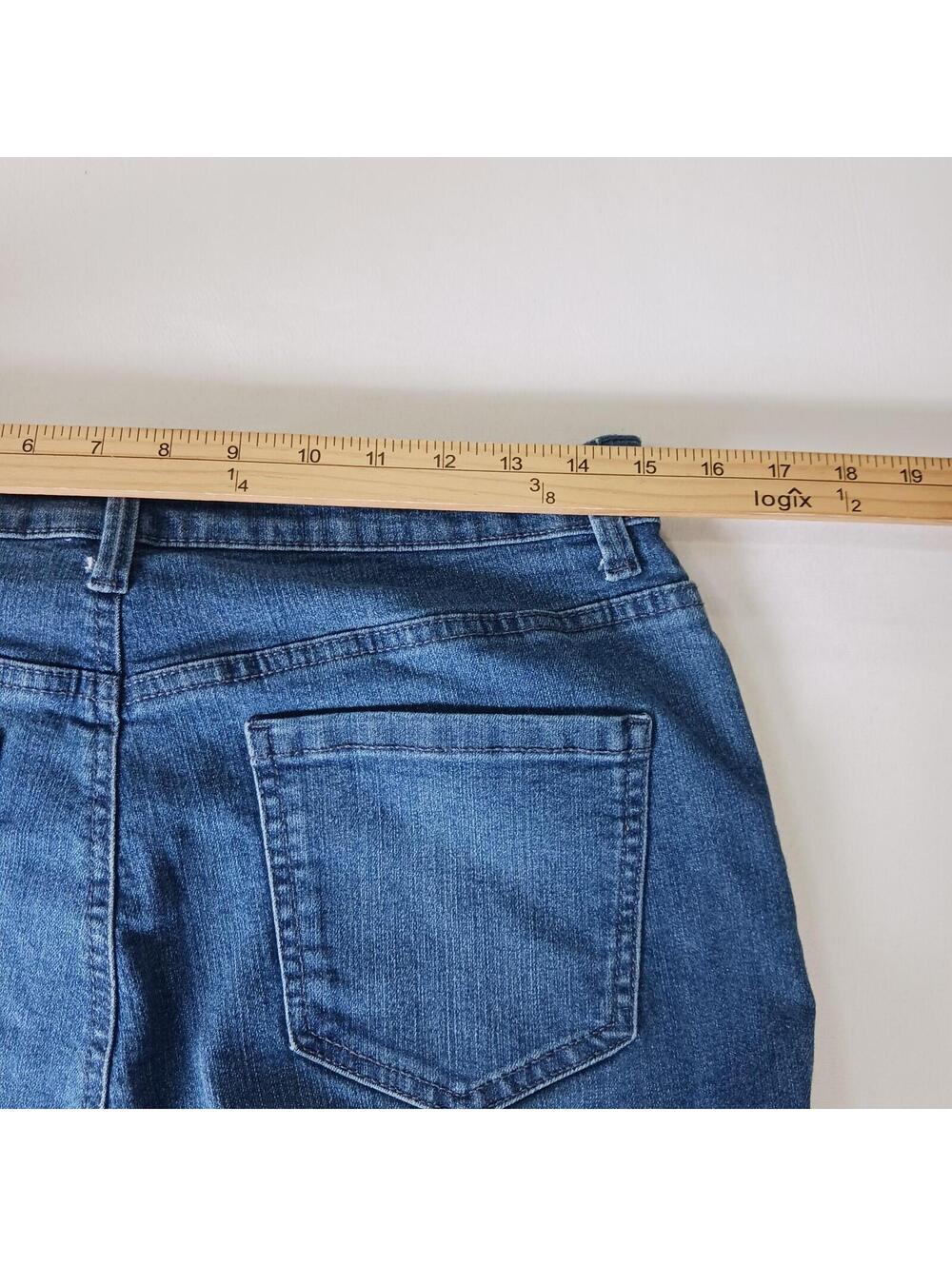 Gloria Vanderbilt Amanda Women's Blue Cotton Blend Denim Jeans Size 12 (30×30.5) - Picture 9 of 16